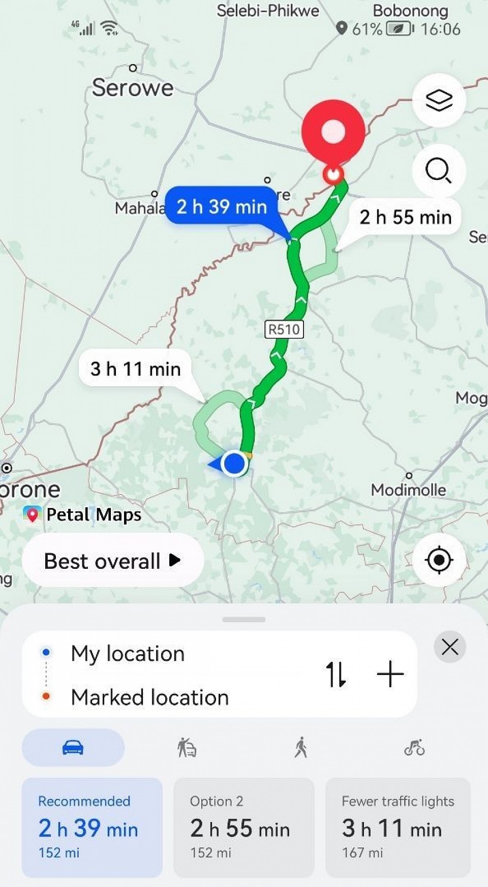 Route to Botswana border post